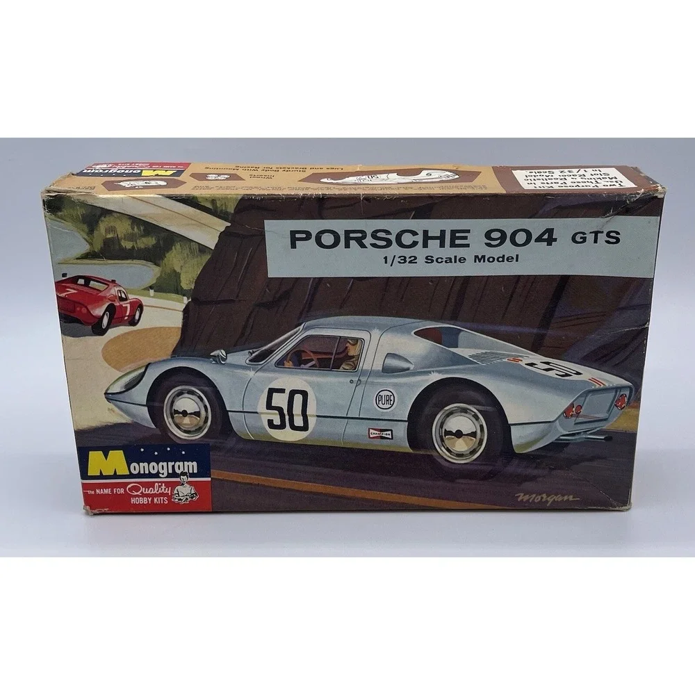 Monogram 1:32 Porsche 904GTS Vintage Model Car Kit #PC99-100 1964 Open Complete‎